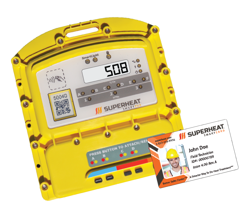 Superheat SmartPak and SmartCard used for post weld heat treatment services